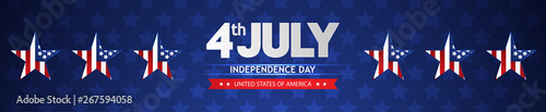 Fourth of July Independence Day. Abstract background. Vector