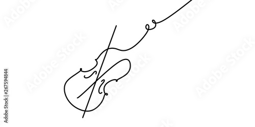 Violin continuous one line ...