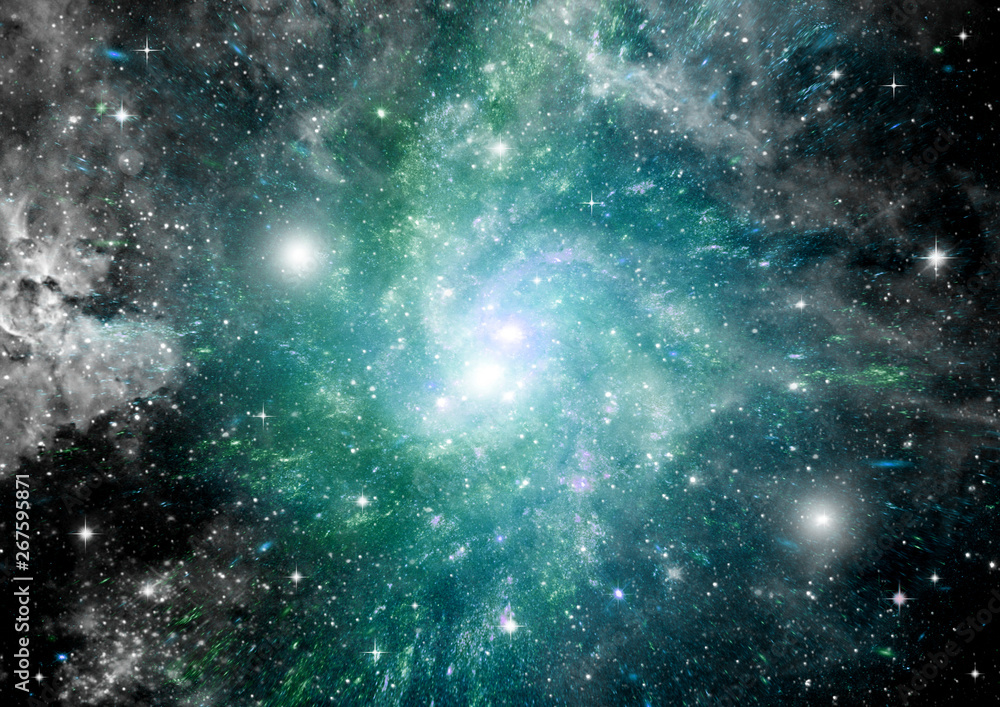 Naklejka galaktyka w wolnej przestrzeni