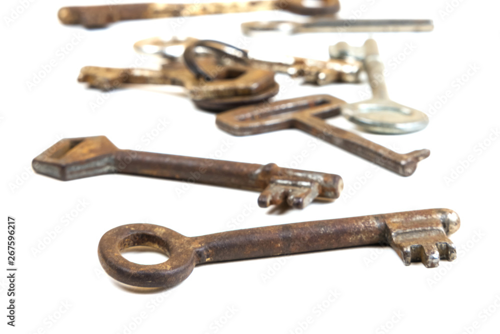 Old rusty keys