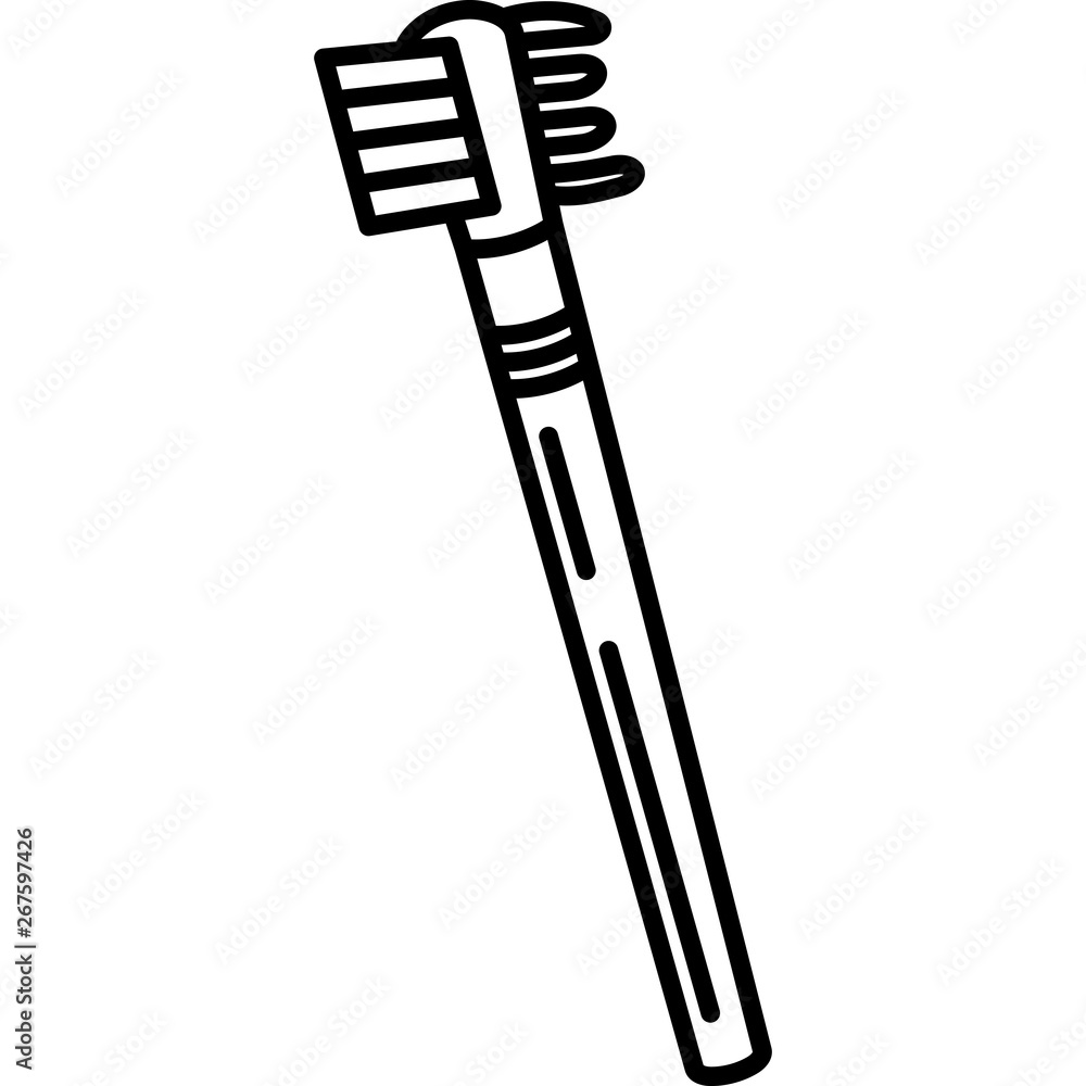 Eyebrow Brush And Comb Icon Vector