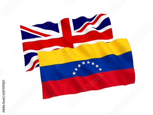 Free Download Flags of Venezuela and Great Britain on a white background - GFXLoad