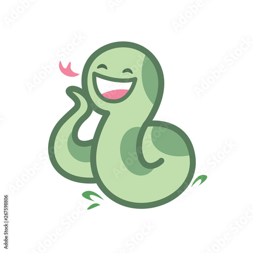 snake cartoon character cute isolated on white background, beautiful snake cartoon characters cute, clip art snake blue lovely and funny, clipart snake mascot cartoon green pastel color