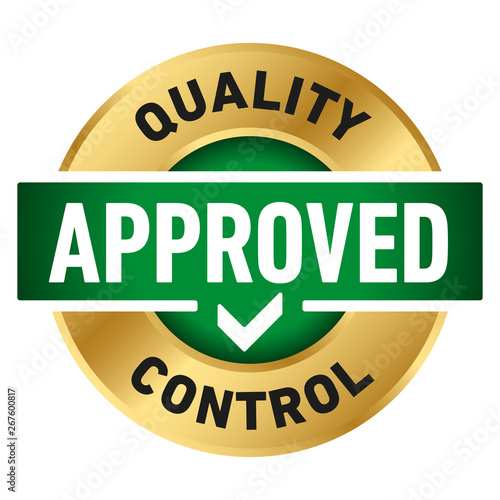 Quality Control Approved icon - Vector 
