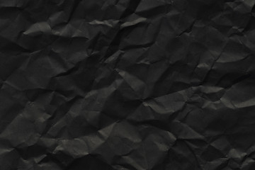 black paper texture background, crumpled pattern