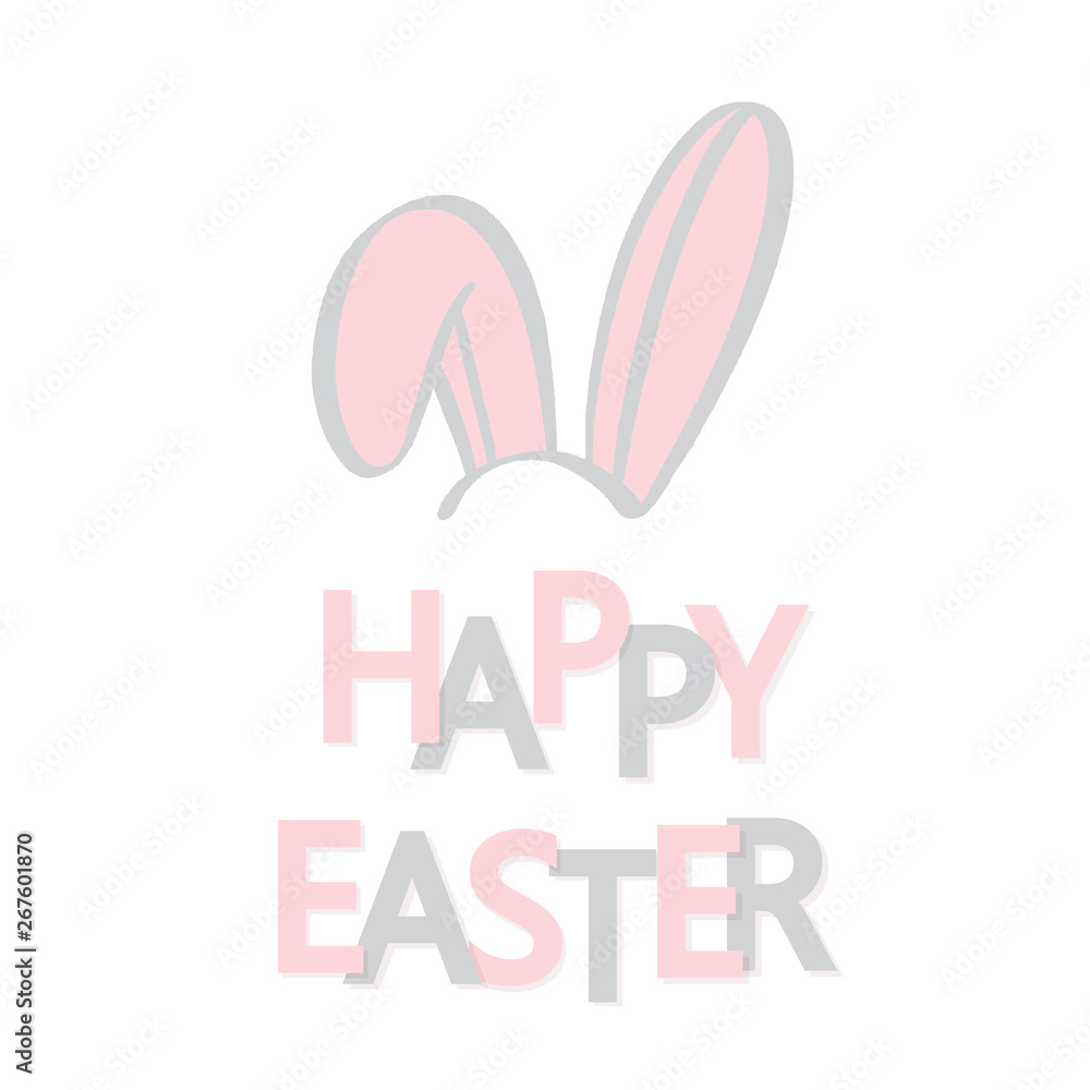 Happy Easter with bunny ears. Happy Easter with bunny ears.