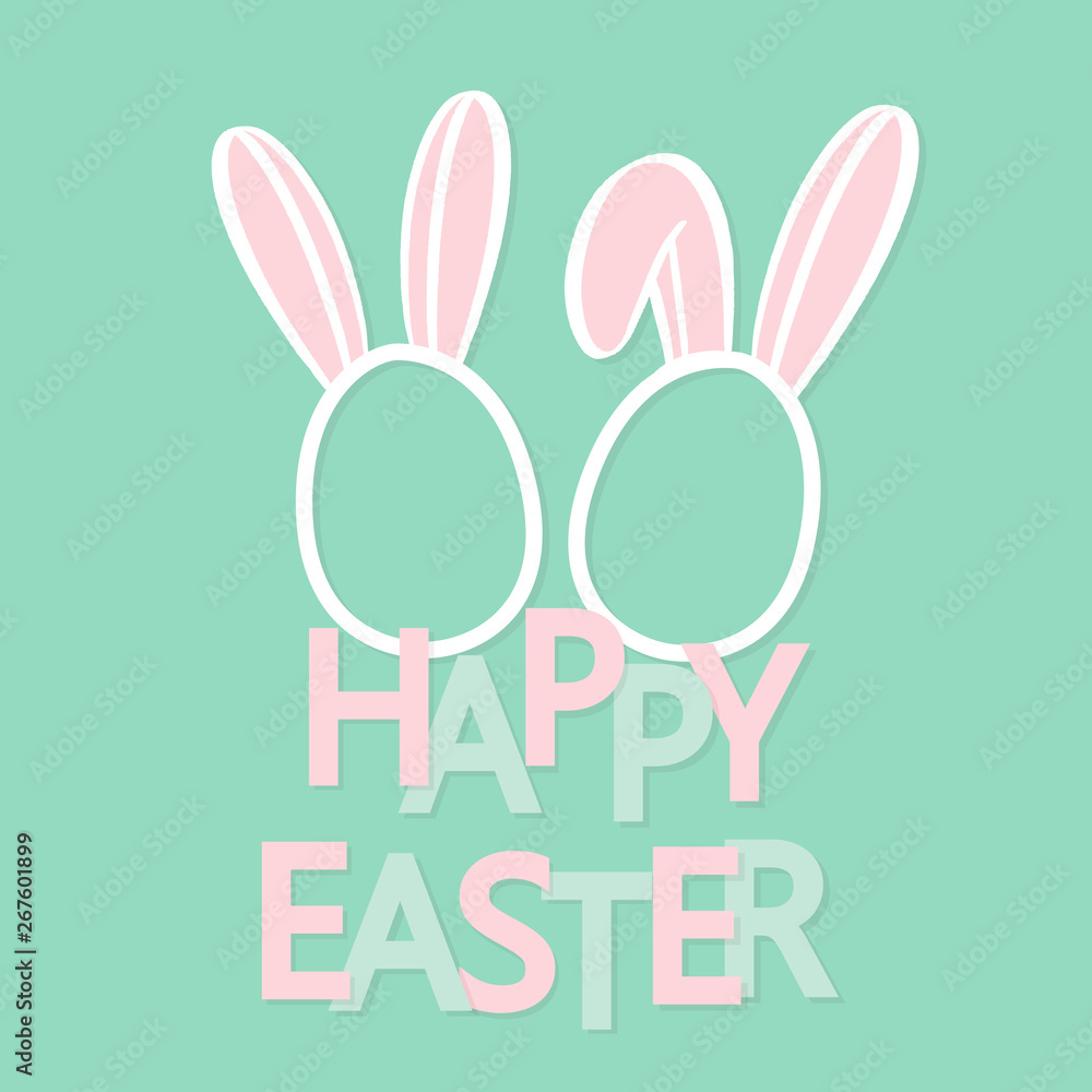 Happy Easter with bunny ears. Happy Easter with bunny ears.