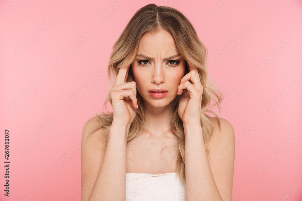Portrait of a beautiful young girl with blonde curly hair Portrait of a beautiful young girl with blonde curly hair