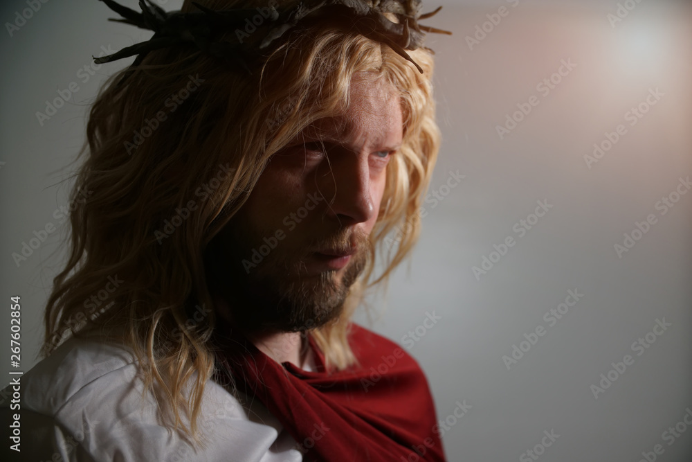 Jesus Christ with crown of thorns portrait