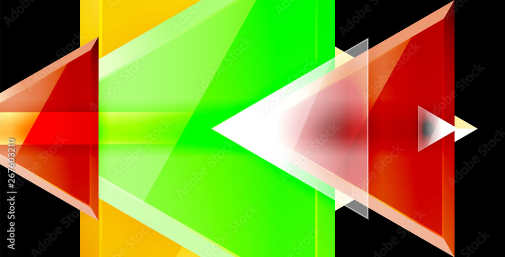 Glossy shiny triangles background Glossy shiny triangles background