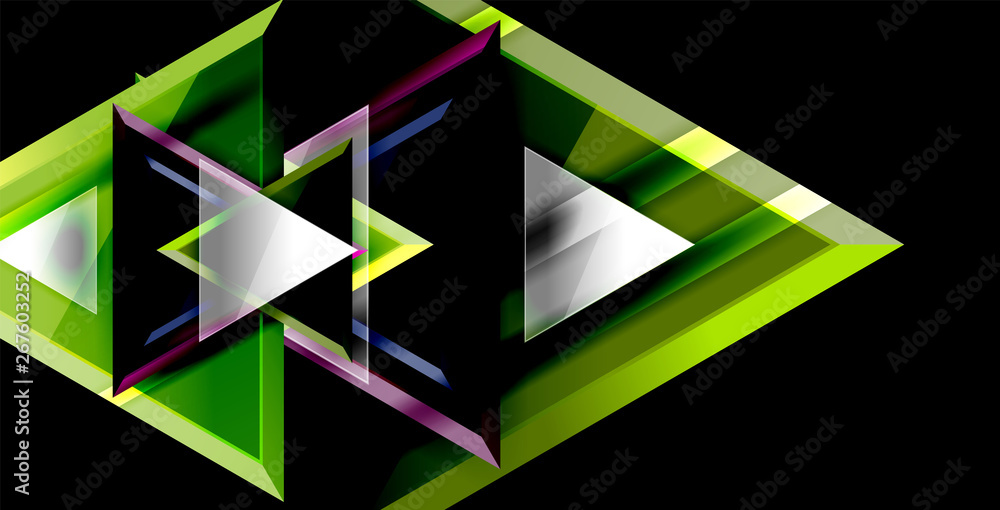 Dynamic triangle composition abstract background Dynamic triangle composition abstract background