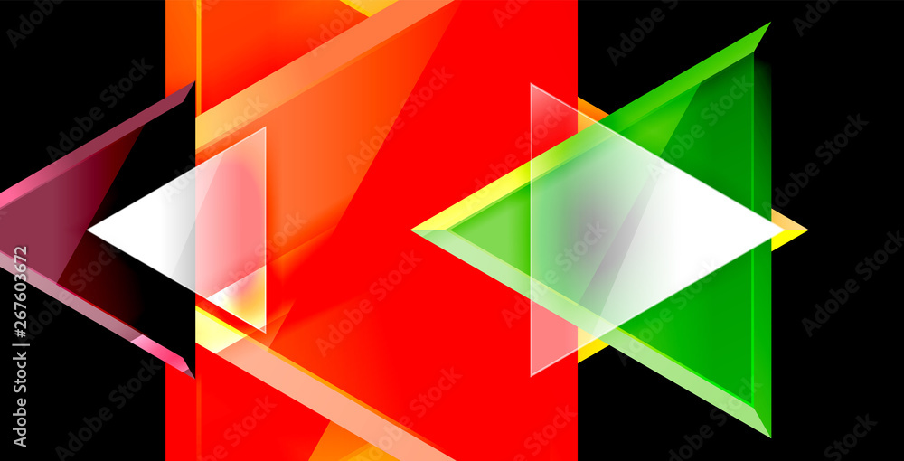 Glossy shiny triangles background Glossy shiny triangles background