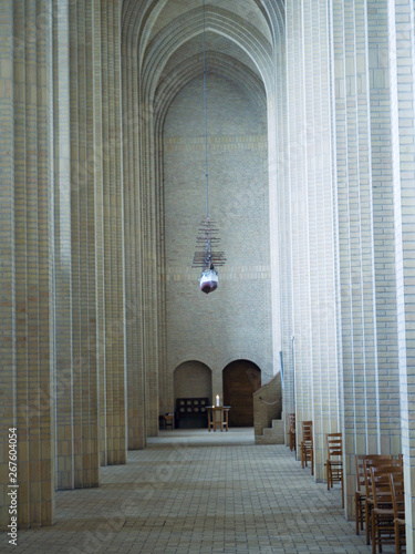 Grundtvig's church in Copenhagen, Denmark.The rare example of expressionist church architecture. Stunning interior designed by Peder Vilhelm Jensen-Klint photo