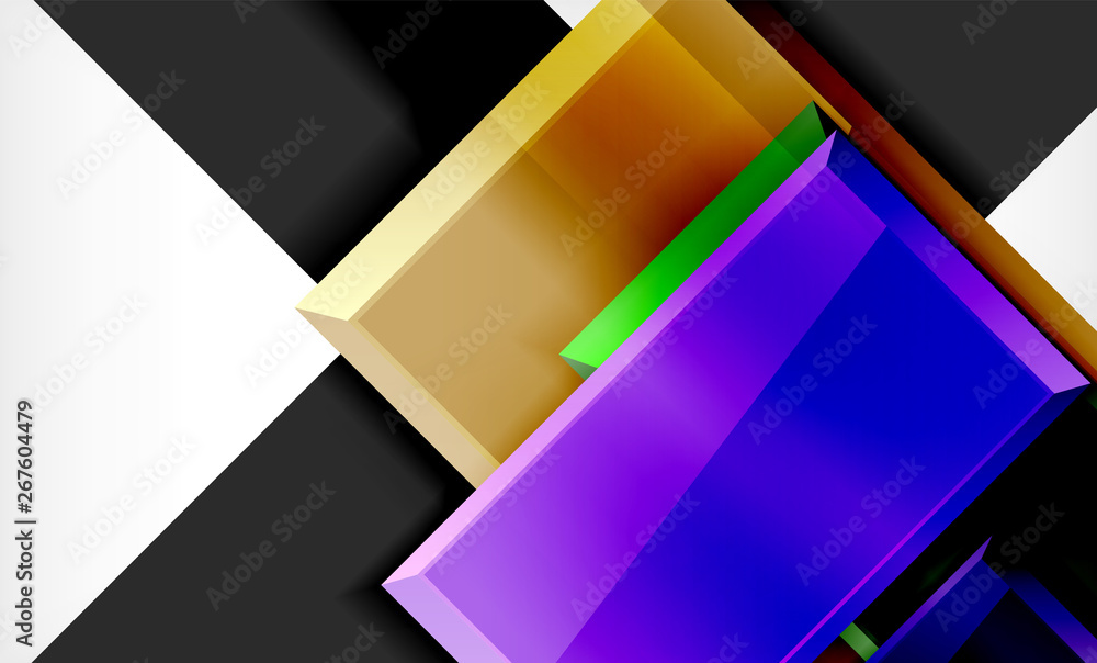 Bright colorful square shape blocks geometrical background Bright colorful square shape blocks geometrical background