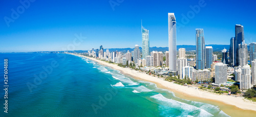 Panoramic view of sunny Surfers Paradise on the Gold Coast looking from the North © Zstock