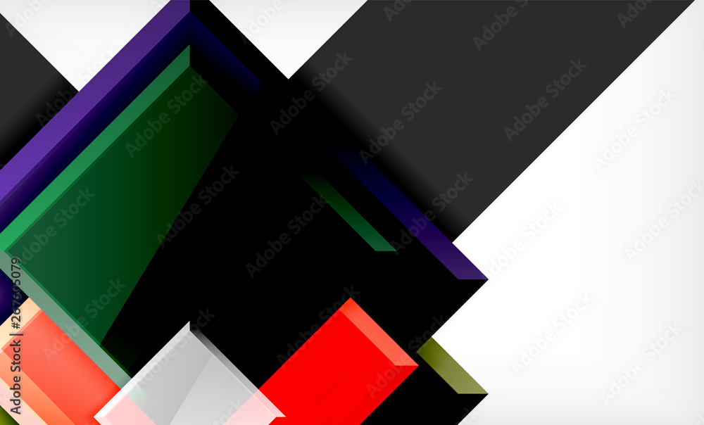 Bright colorful square shape blocks geometrical background Bright colorful square shape blocks geometrical background