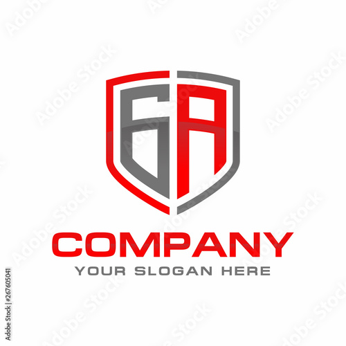 Free Download GA initial Logo Design - GFXLoad