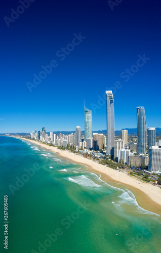 Sunny view of Surfers Paradise on the Gold Coast looking from the North © Zstock