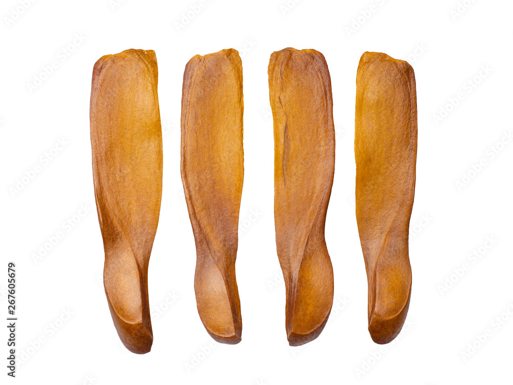 brown mahogany seed on white background , Clipping Path brown mahogany seed on white background , Clipping Path