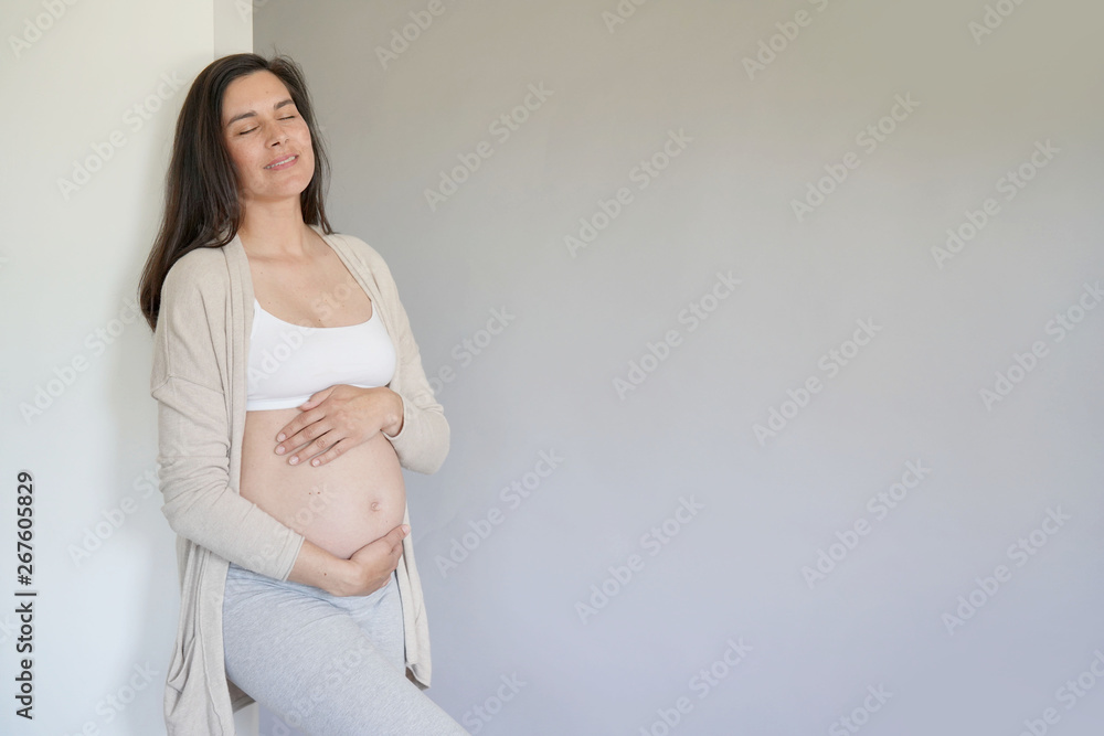 Portrait of 6 months pregnant woman Portrait of 6 months pregnant woman