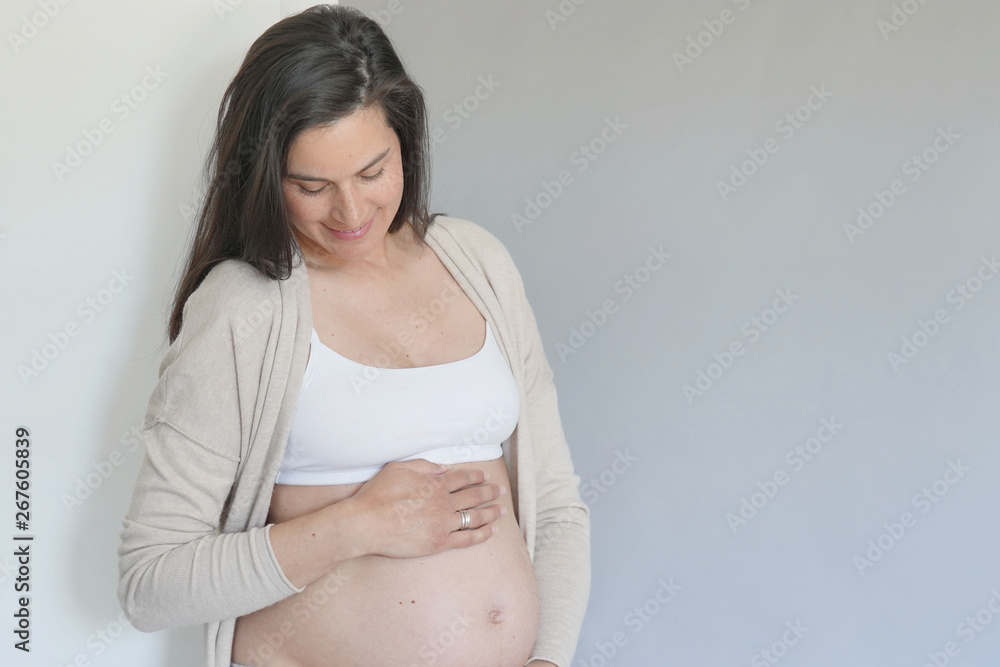 Portrait of 6 months pregnant woman Portrait of 6 months pregnant woman