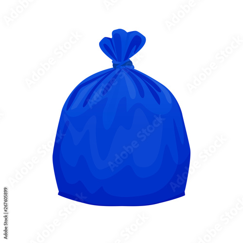 bag plastic waste blue isolated on white background, blue plastic bags for waste separation, plastic bag for garbage waste, clip art plastic bag for info graphic design, Illustration bin bags blue
