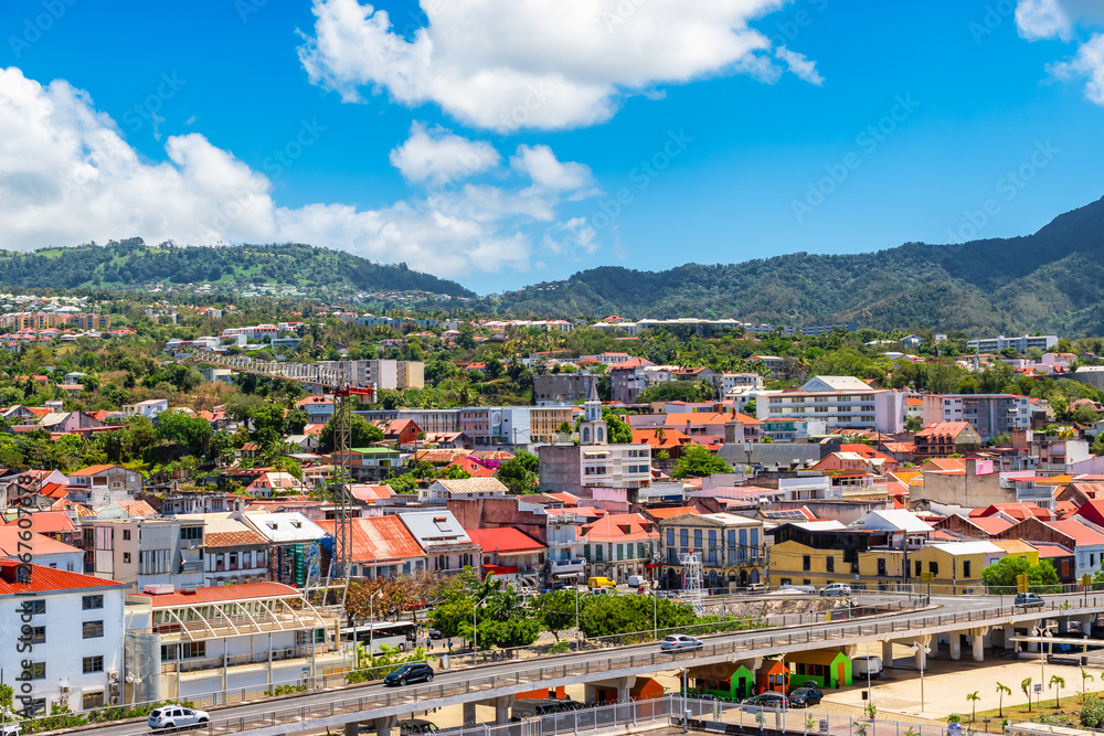 City centre of Basse-Terre, Guadeloupe. 