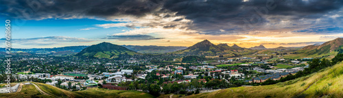 Panorama of Town with Mountains © Mark