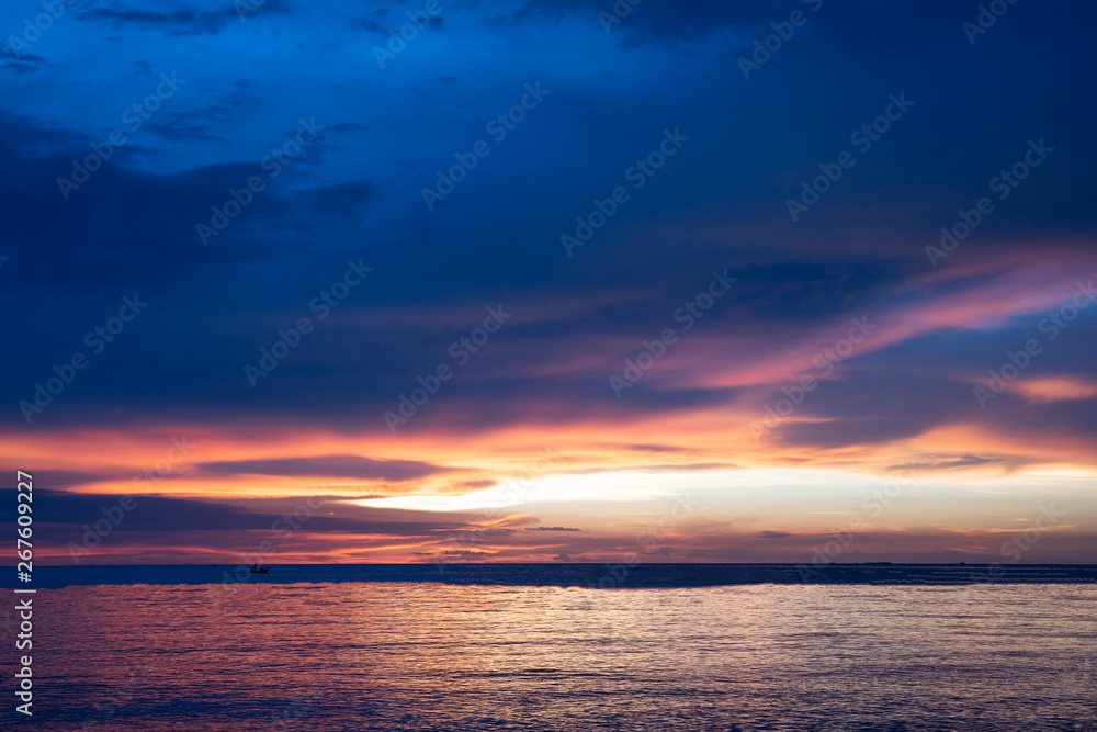 Beautiful twilight over the sea on pattaya in thailand- Image