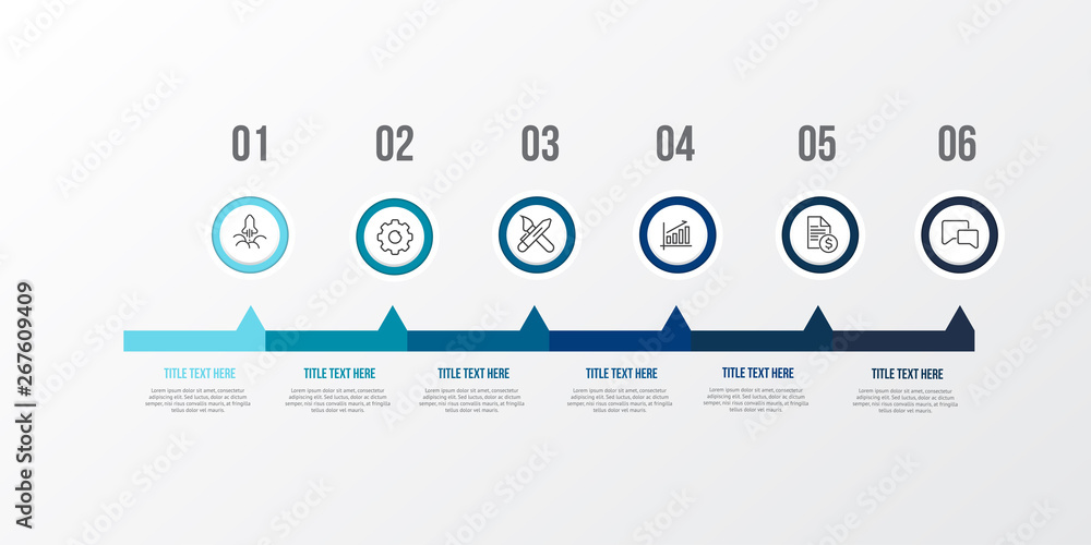 Blue infographic 3d Table vector