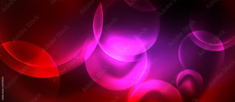 Shiny neon circles abstract background Shiny neon circles abstract background