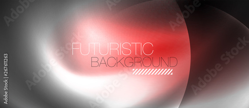 Shiny neon color light with circles abstract background