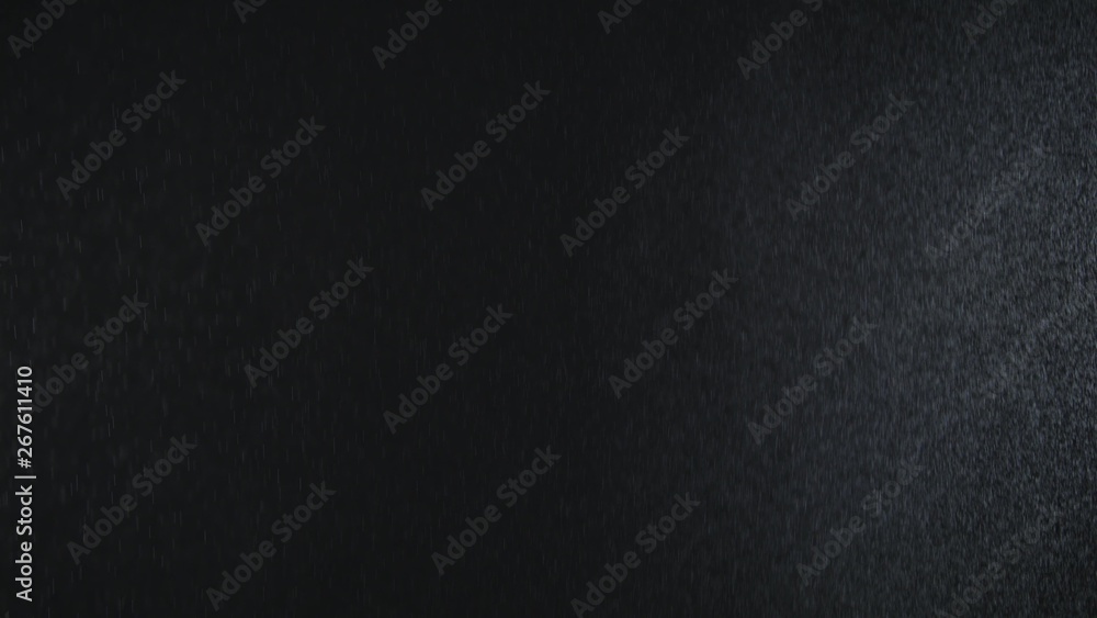 Fototapeta premium Rain on black background