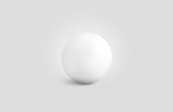 Blank white stress ball mockup front view isolated, 3d rendering. Clear empty stres reliever balloon mock up design template. Diy squeeze mesh toy for fist.