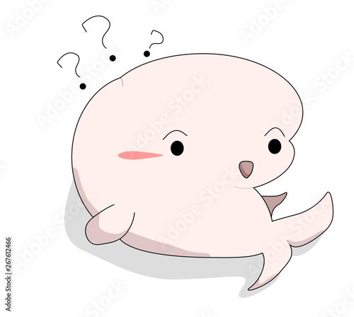 cartoon white, beluga whale
