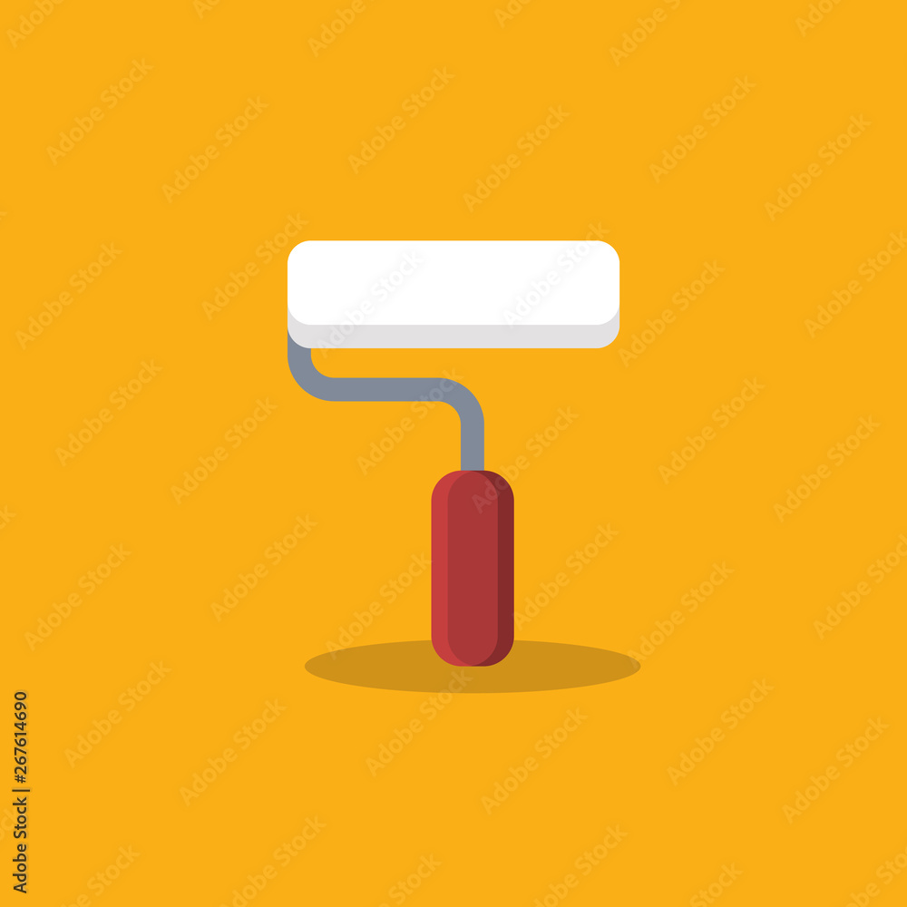 Paint Roller Flat Design Home Improvement Icon Paint Roller Flat Design Home Improvement Icon