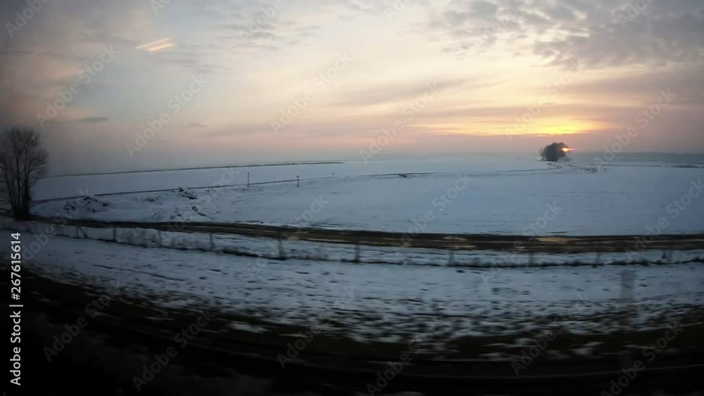823-03 Bus Ride Trough Country At Sunset 823-03 Bus Ride Trough Country At Sunset