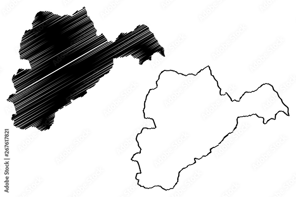 Logar Province (Islamic Republic of Afghanistan, Provinces of Afghanistan) map vector illustration, scribble sketch Logar map