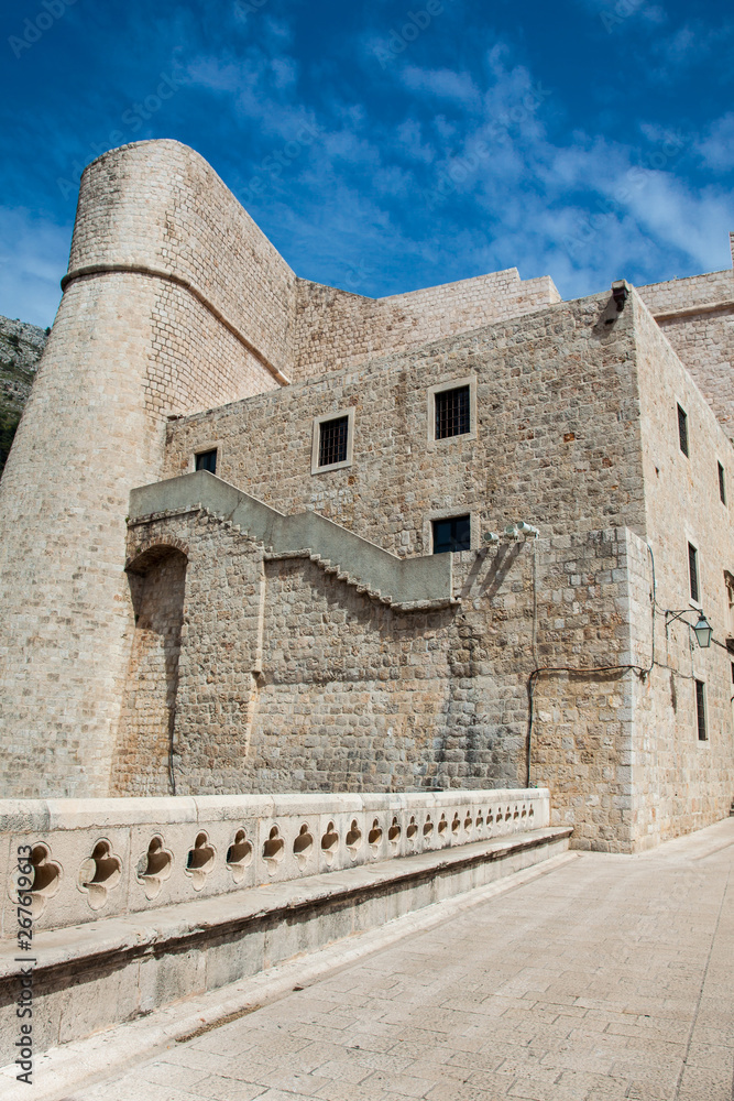Revelin Tower at Ploce Gate on the beautiful walls of Dubrovnik