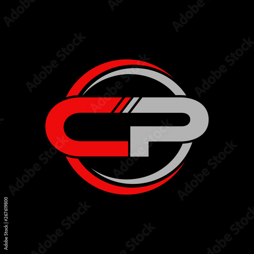 CP initial logo Design Vector
