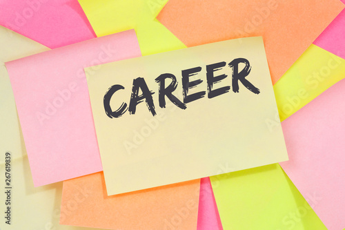 Career opportunities goals success and development business concept note paper