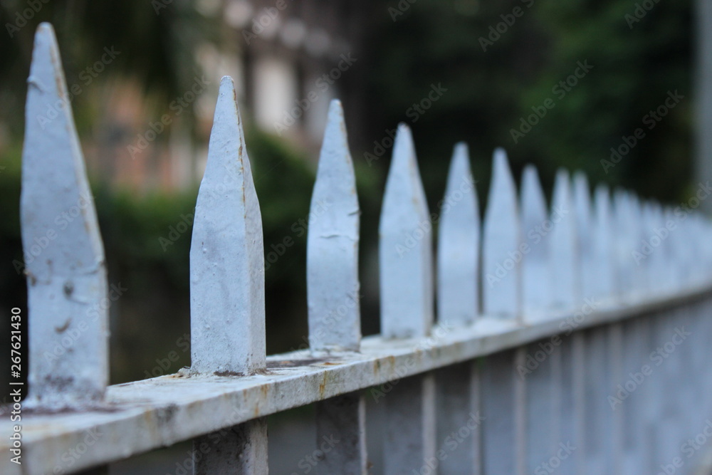 Pointed metal fencing