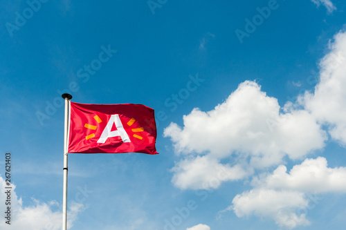 Flag of the city of Antwerpen, Belgium