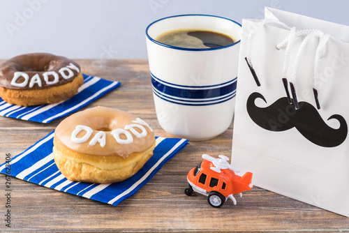Donuts for daddy celebrating Fathers Day.