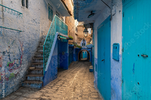 Blue Narrow Street in Chefchaouen Morocco © James