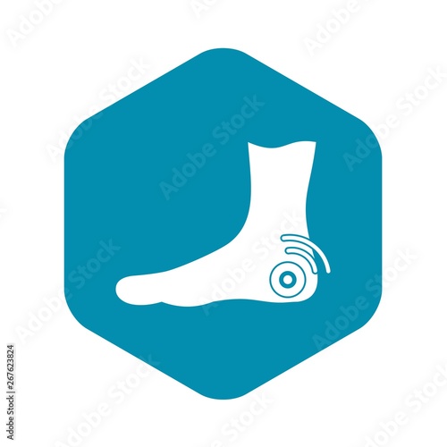 Foot heel icon. Simple illustration of foot heel vector icon for web