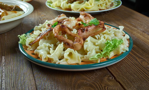 Pasta Campanelle con calamari