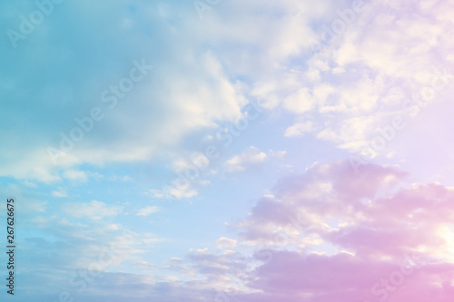 The sky is dyed, colorful and beautiful.