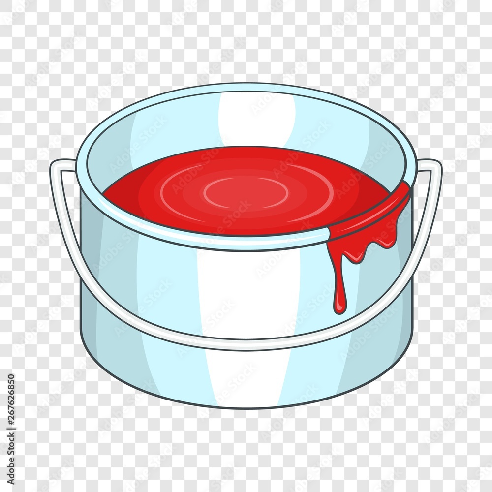 Paint bucket icon. Cartoon illustration of paint bucket vector icon for
