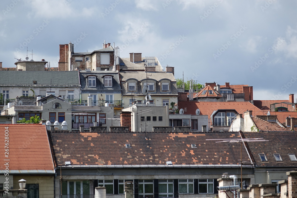 old roofs of Budapest, Hungary